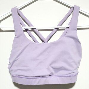 Lululemon Sports Bra XXS 2/4 Womens Strappy Lavender Purple Training Energy Yoga